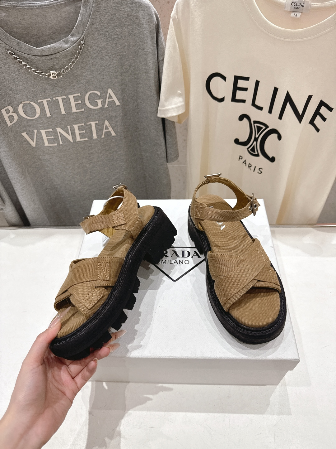 高版本出厂 Prada/普拉达F029 2026ss夏季新款复古风沙滩厚底凉鞋这个鞋型真的属于经典不会过