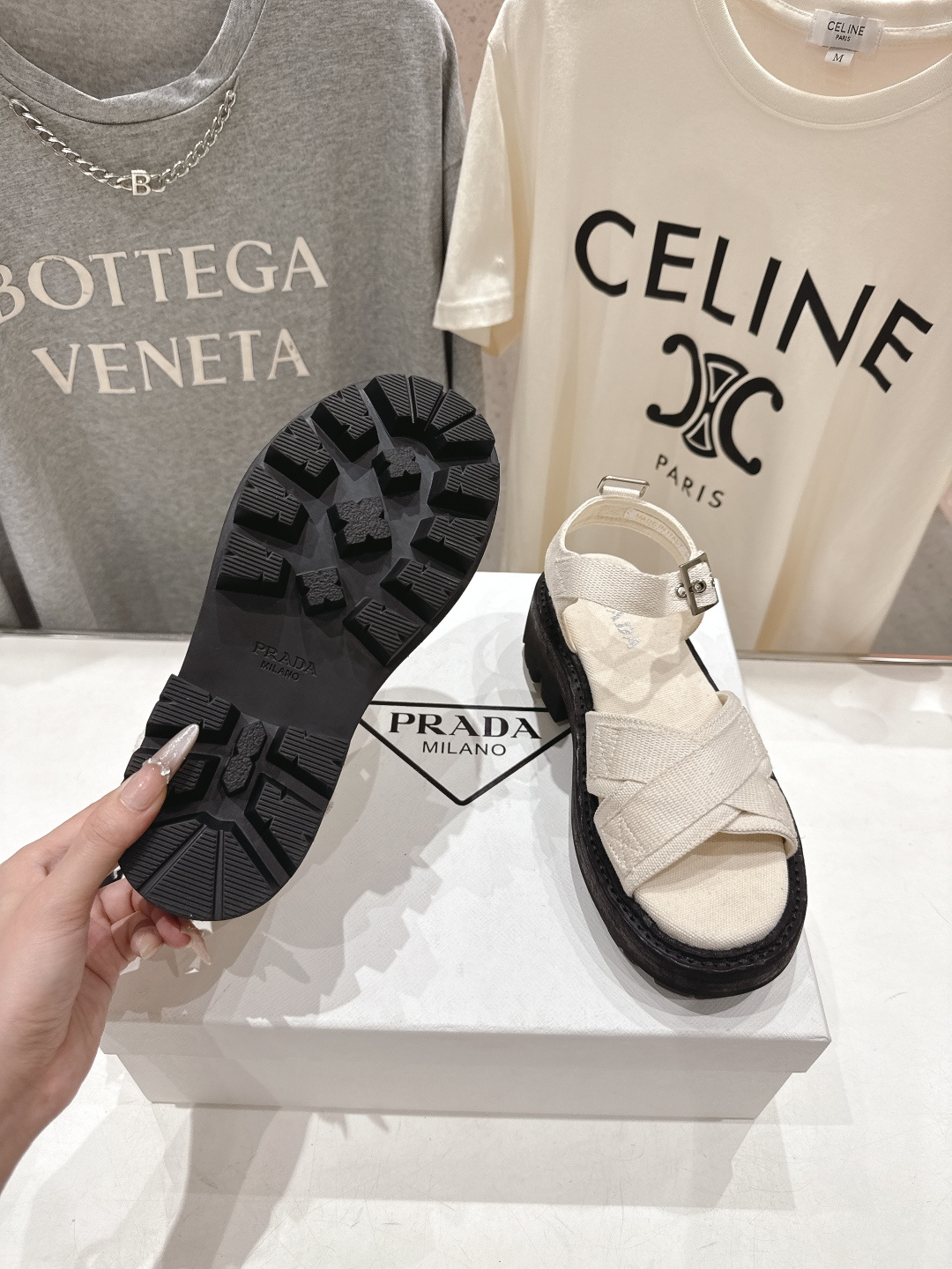 高版本出厂 Prada/普拉达F029 2026ss夏季新款复古风沙滩厚底凉鞋这个鞋型真的属于经典不会过