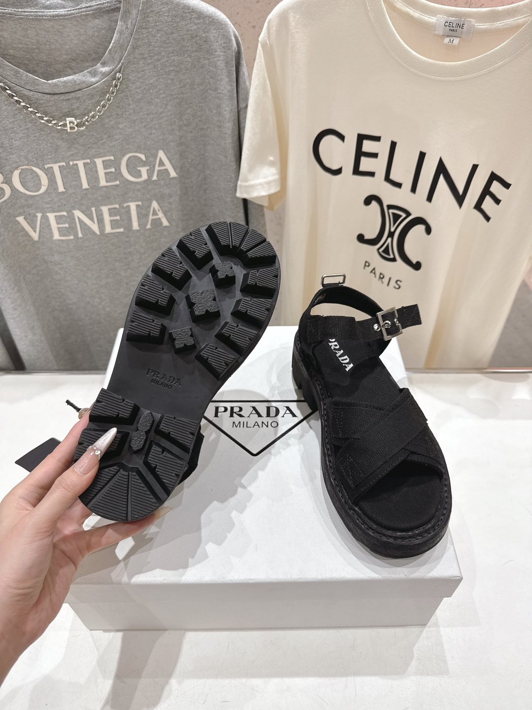 高版本出厂 Prada/普拉达F029 2026ss夏季新款复古风沙滩厚底凉鞋这个鞋型真的属于经典不会过