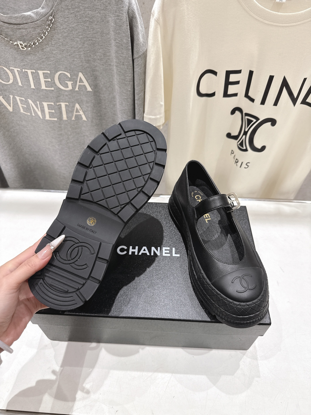 高版本出厂 CHANEL*香奈儿F022-小香2026ss春夏🆕新款圆头厚底玛丽珍单鞋鞋楦精美，米兰走秀