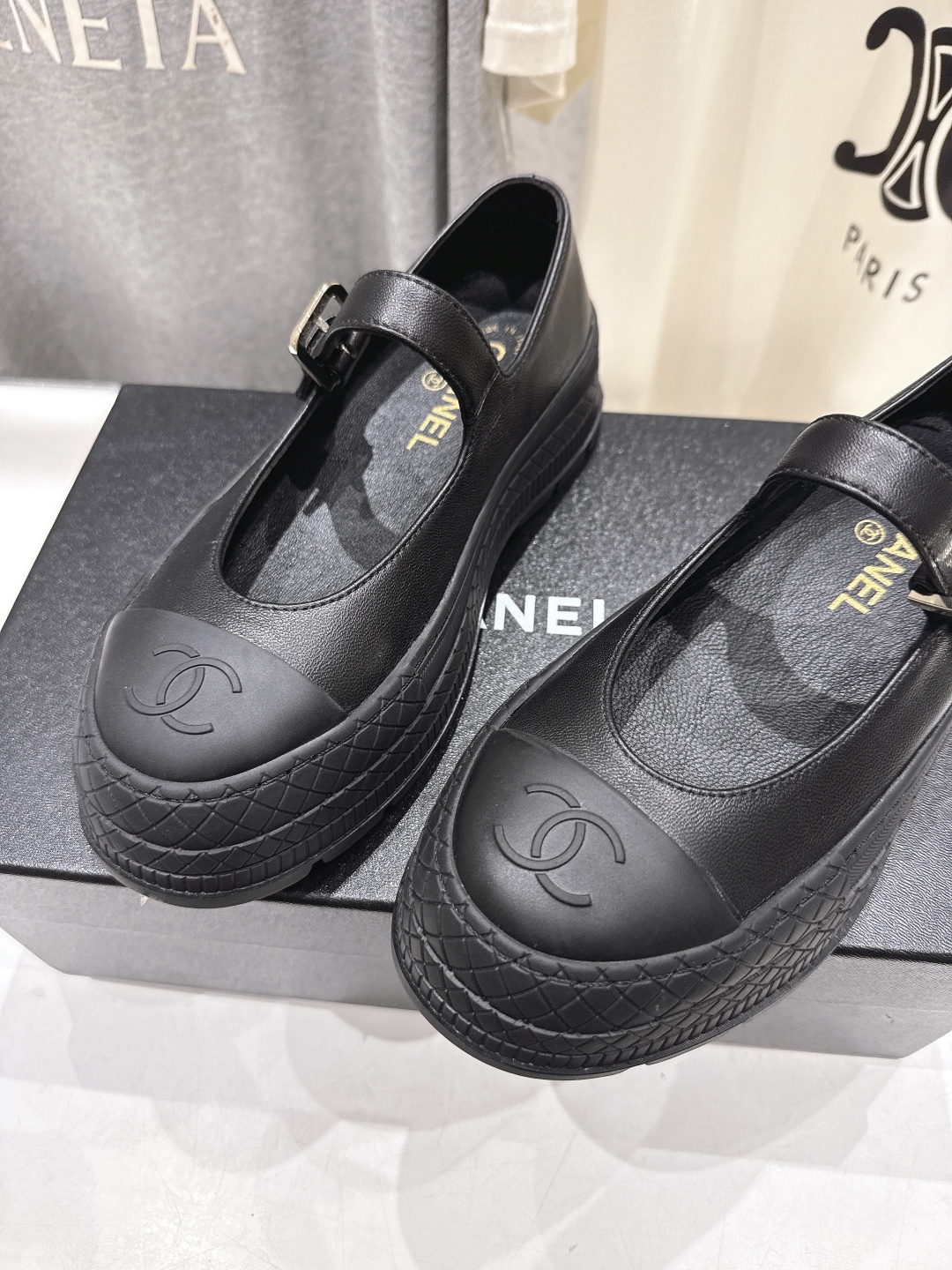 高版本出厂 CHANEL*香奈儿F022-小香2026ss春夏🆕新款圆头厚底玛丽珍单鞋鞋楦精美，米兰走秀