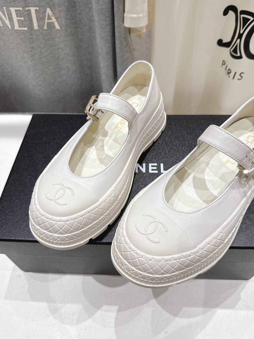 高版本出厂 CHANEL*香奈儿F022-小香2026ss春夏🆕新款圆头厚底玛丽珍单鞋鞋楦精美，米兰走秀