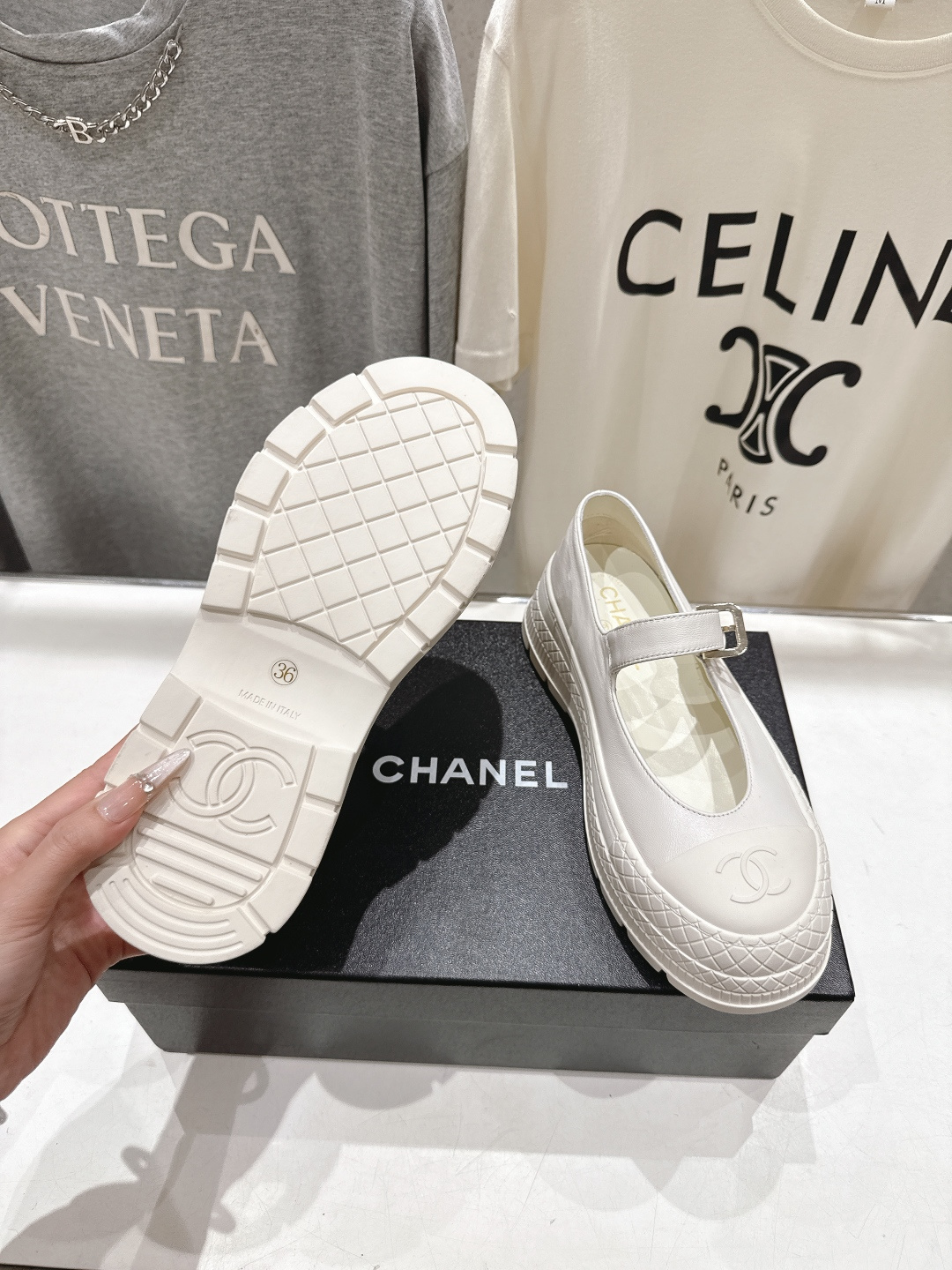 高版本出厂 CHANEL*香奈儿F022-小香2026ss春夏🆕新款圆头厚底玛丽珍单鞋鞋楦精美，米兰走秀