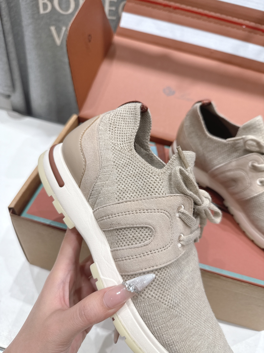 高版本出厂 Loro Piana* 诺悠翩雅LP F063 Walk Wish 新款飞织面休闲运动鞋 顶