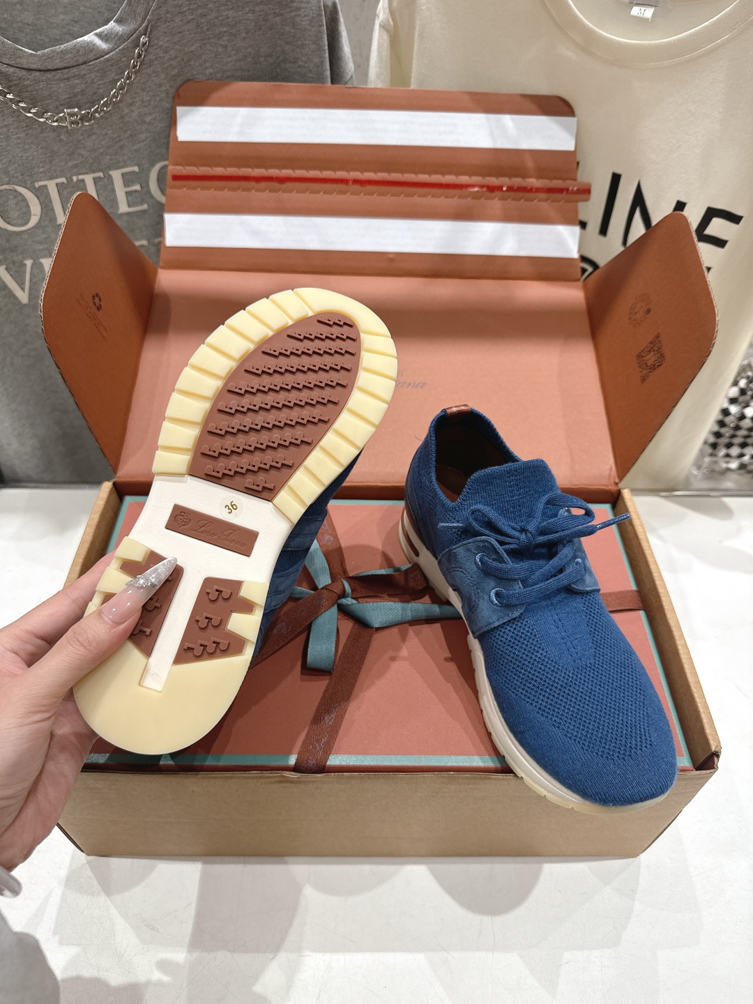 高版本出厂 Loro Piana* 诺悠翩雅LP F063 Walk Wish 新款飞织面休闲运动鞋 顶