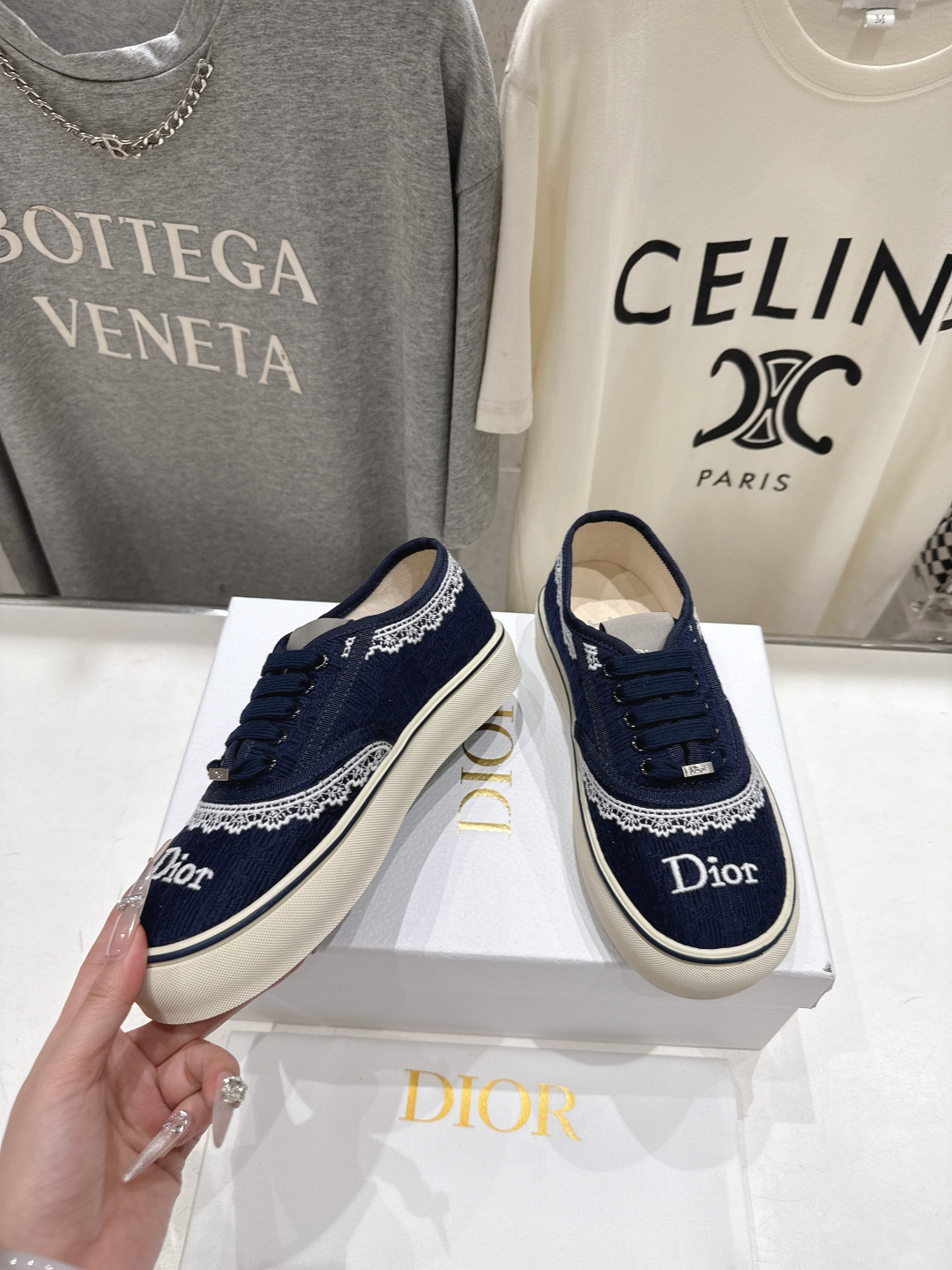 高版本出厂 Dior/迪奥D家F019 2026ss新款系带时尚刺绣休闲鞋原版购入开发做货，精心制作。鞋