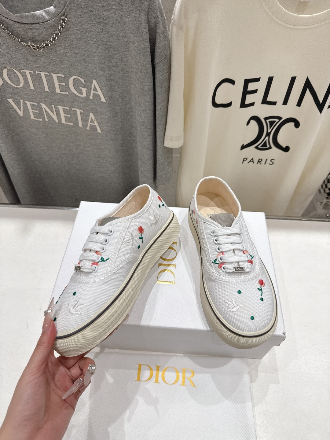 高版本出厂 Dior/迪奥D家F019 2026ss新款系带时尚刺绣休闲鞋原版购入开发做货，精心制作。鞋