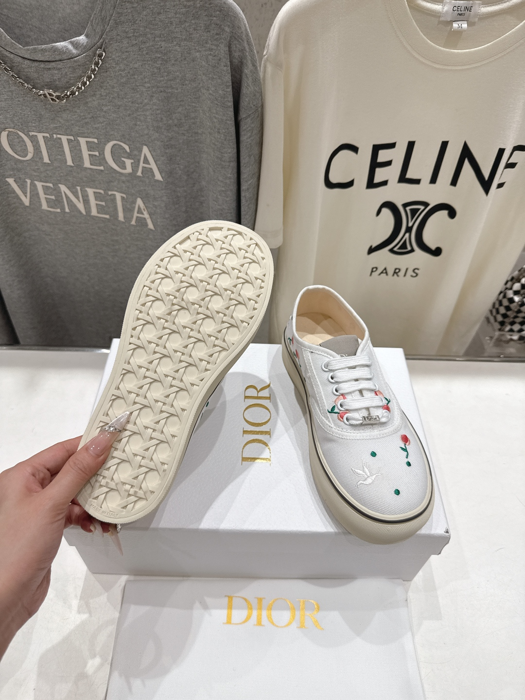 高版本出厂 Dior/迪奥D家F019 2026ss新款系带时尚刺绣休闲鞋原版购入开发做货，精心制作。鞋