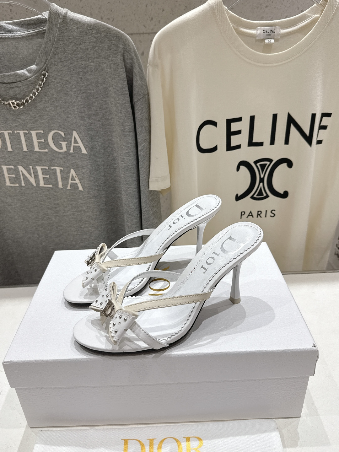 高版本出厂 Dior*迪奥2026ss F031夏季新款蝴蝶结高跟拖鞋♕♕公主范十足，颜色非常抬肤色，迷