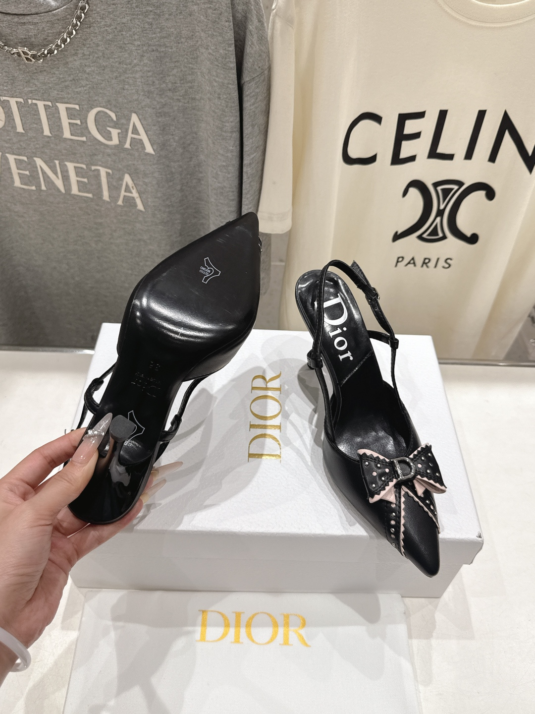 高版本出厂 Dior*迪奥F031 2026ss夏季新款蝴蝶结高跟鞋凉鞋♕♕公主范十足，颜色非常抬肤色，