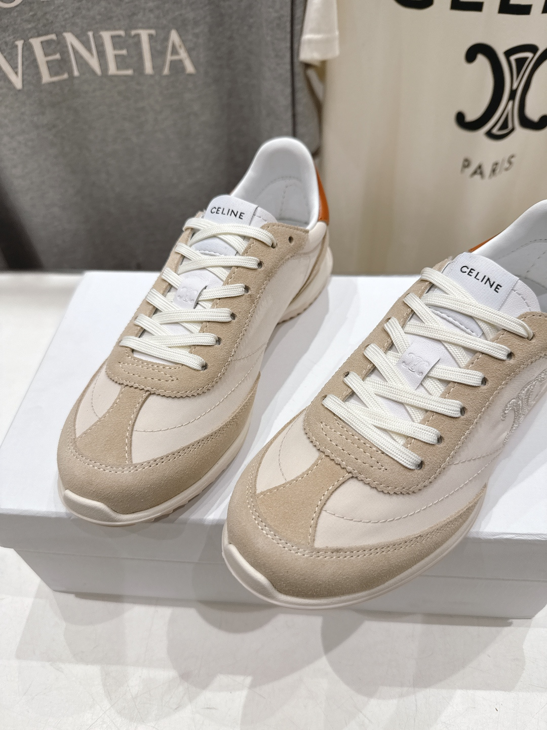 高版本出厂 CELINE*思琳赛琳F0376 2026ss新款徽标系带阿甘鞋休闲运动鞋小白鞋简单舒服，干