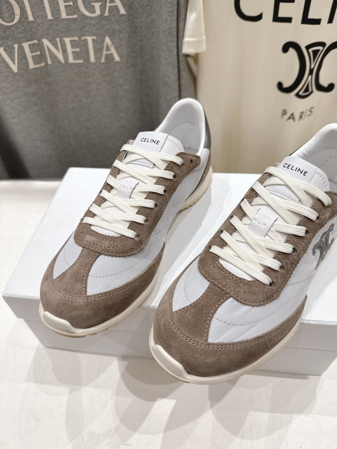 高版本出厂 CELINE*思琳赛琳F0376 2026ss新款徽标系带阿甘鞋休闲运动鞋小白鞋简单舒服，干