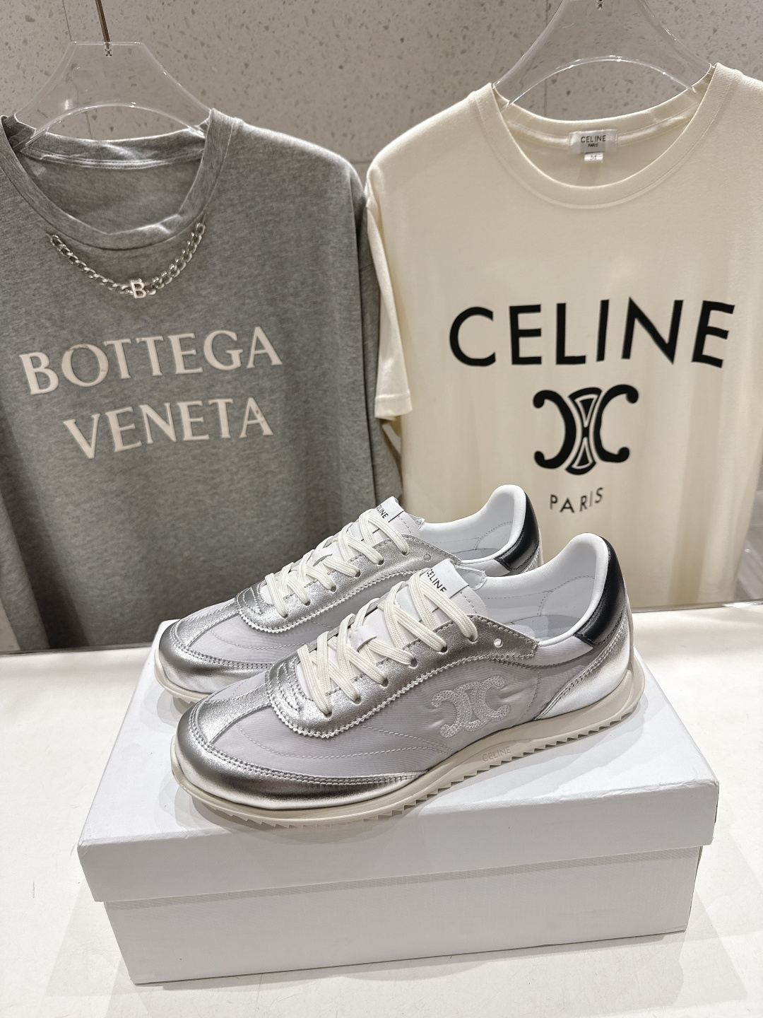 高版本出厂 CELINE*思琳赛琳F0376 2026ss新款徽标系带阿甘鞋休闲运动鞋小白鞋简单舒服，干
