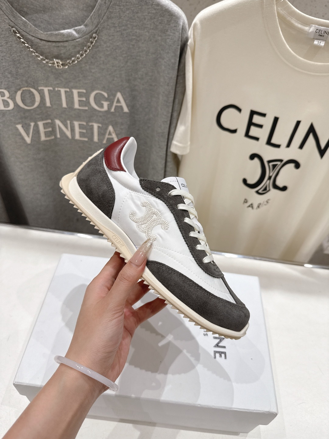 高版本出厂 CELINE*思琳赛琳F0376 2026ss新款徽标系带阿甘鞋休闲运动鞋小白鞋简单舒服，干