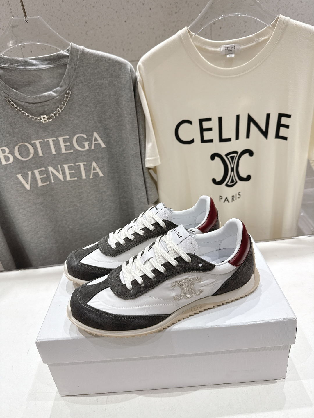 高版本出厂 CELINE*思琳赛琳F0376 2026ss新款徽标系带阿甘鞋休闲运动鞋小白鞋简单舒服，干
