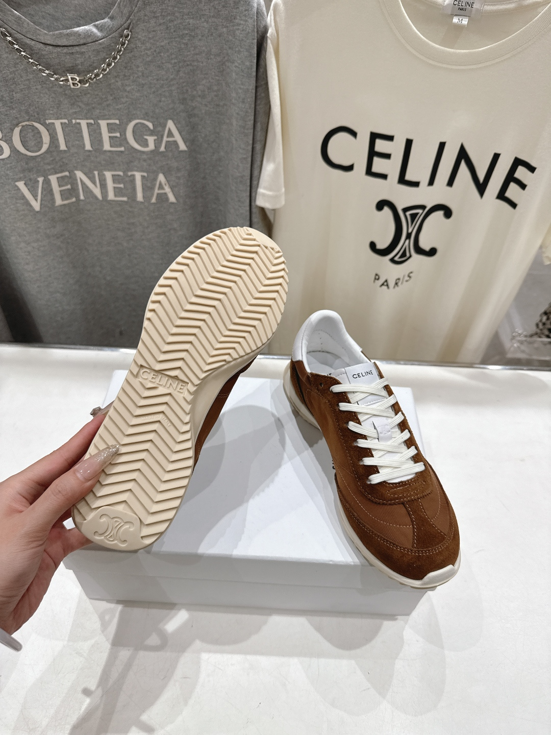 高版本出厂 CELINE*思琳赛琳F0376 2026ss新款徽标系带阿甘鞋休闲运动鞋小白鞋简单舒服，干