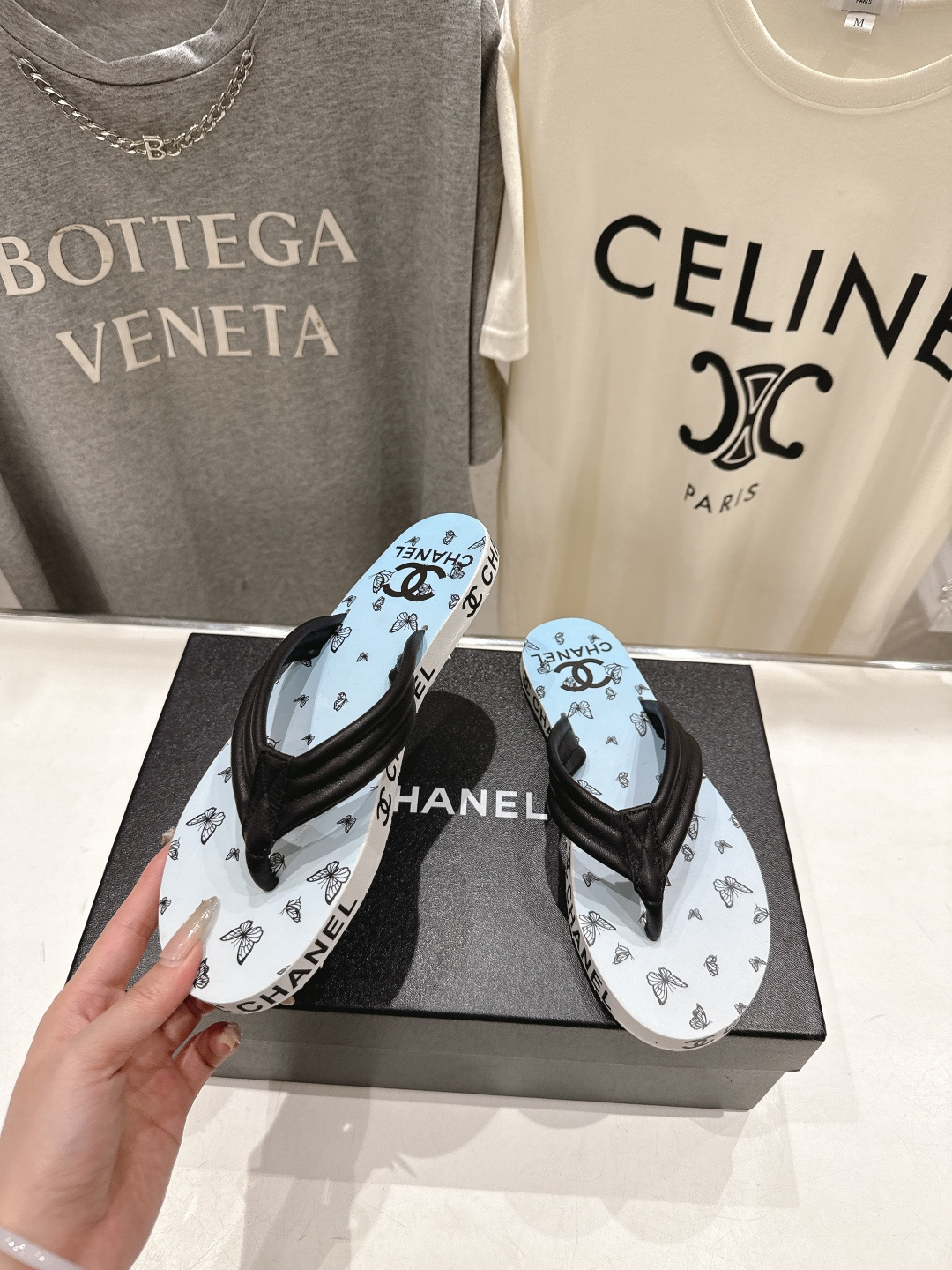 高版本出厂 皮面 Chanel*香奈儿F036 小香2026ss夏季新款人字拖夹脚沙滩拖鞋2026夏季爆