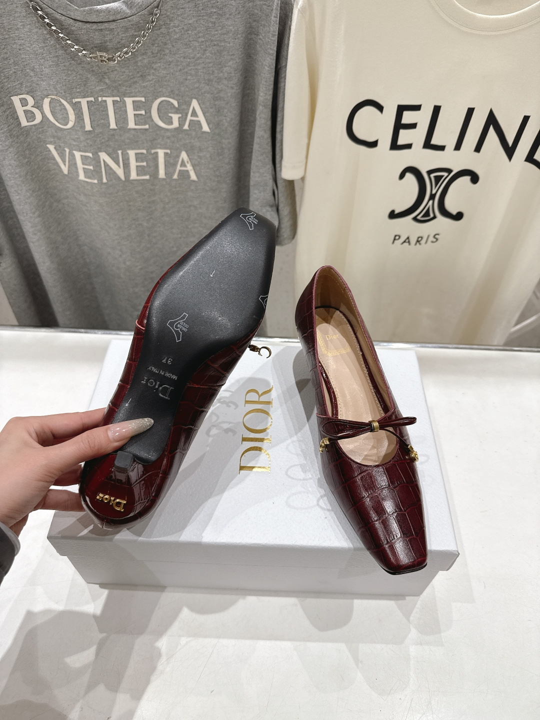 高版本出厂 DIOR*迪奥F027 D家2026ss新款小方头玛丽珍高跟鞋时装鞋！顶级版本～超美的鞋型上