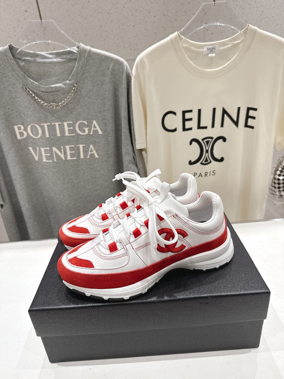 高版本出厂 Chanel香奈儿F015 小香 2026ss走秀新款系带熊猫鞋休闲鞋小白鞋运动鞋 饼干鞋顶