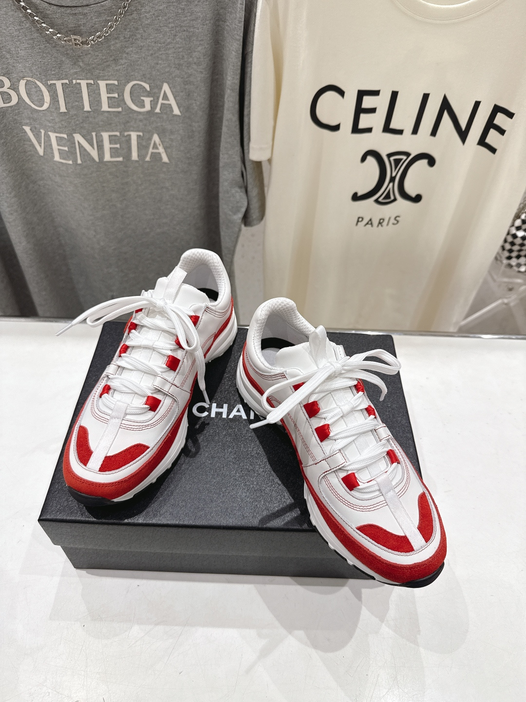 高版本出厂 Chanel香奈儿F015 小香 2026ss走秀新款系带熊猫鞋休闲鞋小白鞋运动鞋 饼干鞋顶