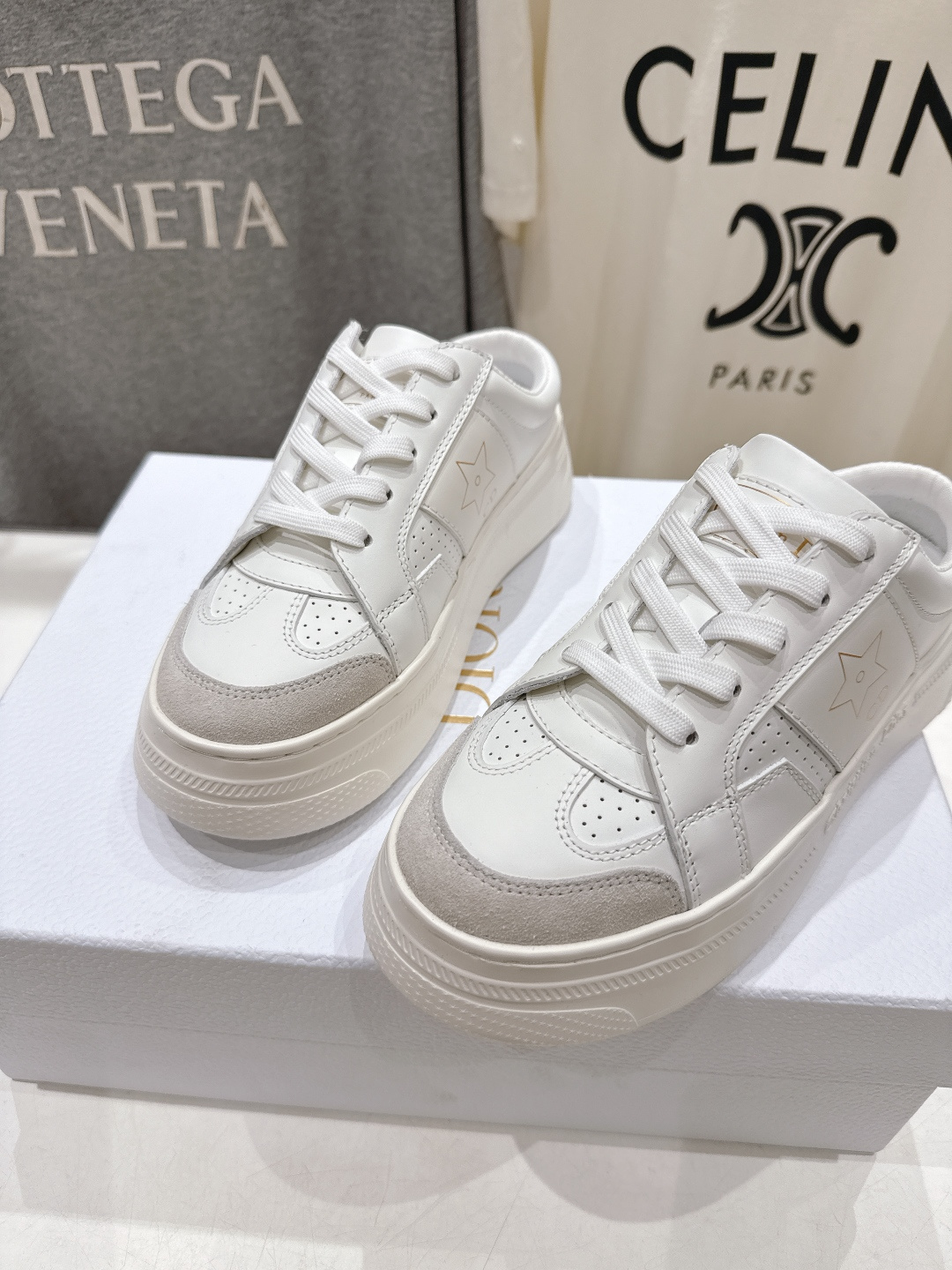 高版本出厂 厚底 Dior*迪奥 Star F019 D家2026ss新款系带厚底休闲鞋半拖小白鞋延续经