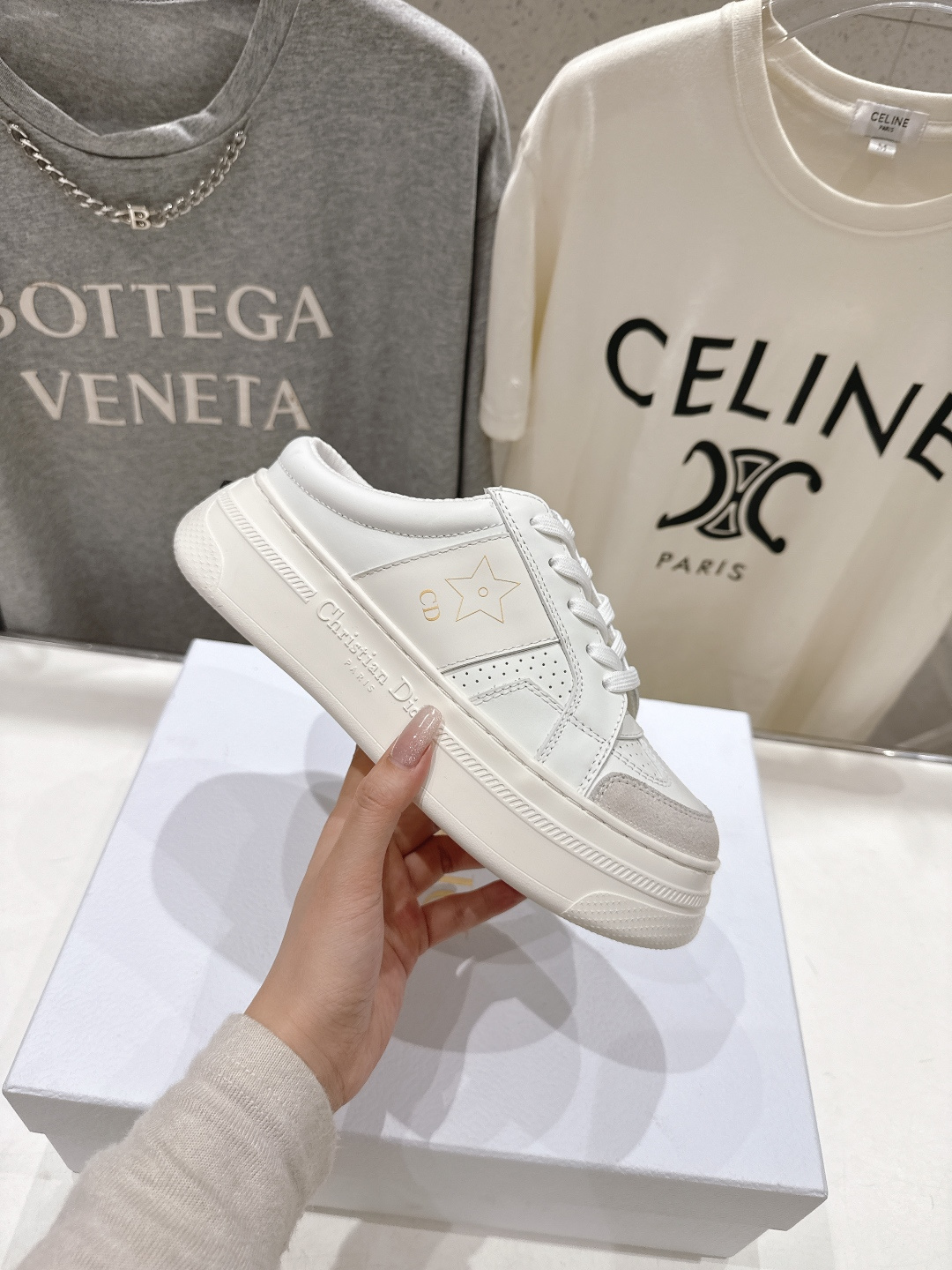 高版本出厂 厚底 Dior*迪奥 Star F019 D家2026ss新款系带厚底休闲鞋半拖小白鞋延续经