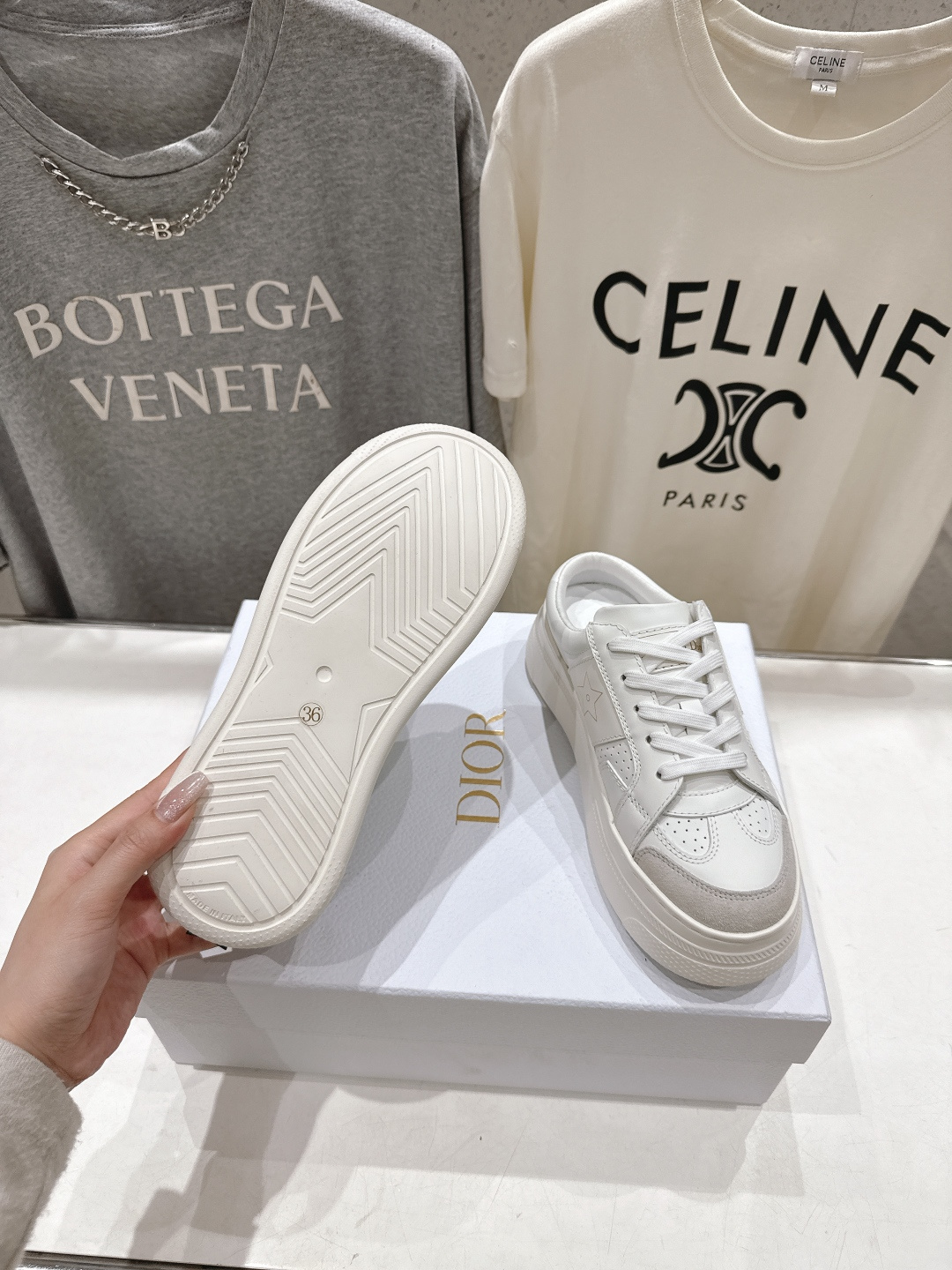 高版本出厂 厚底 Dior*迪奥 Star F019 D家2026ss新款系带厚底休闲鞋半拖小白鞋延续经