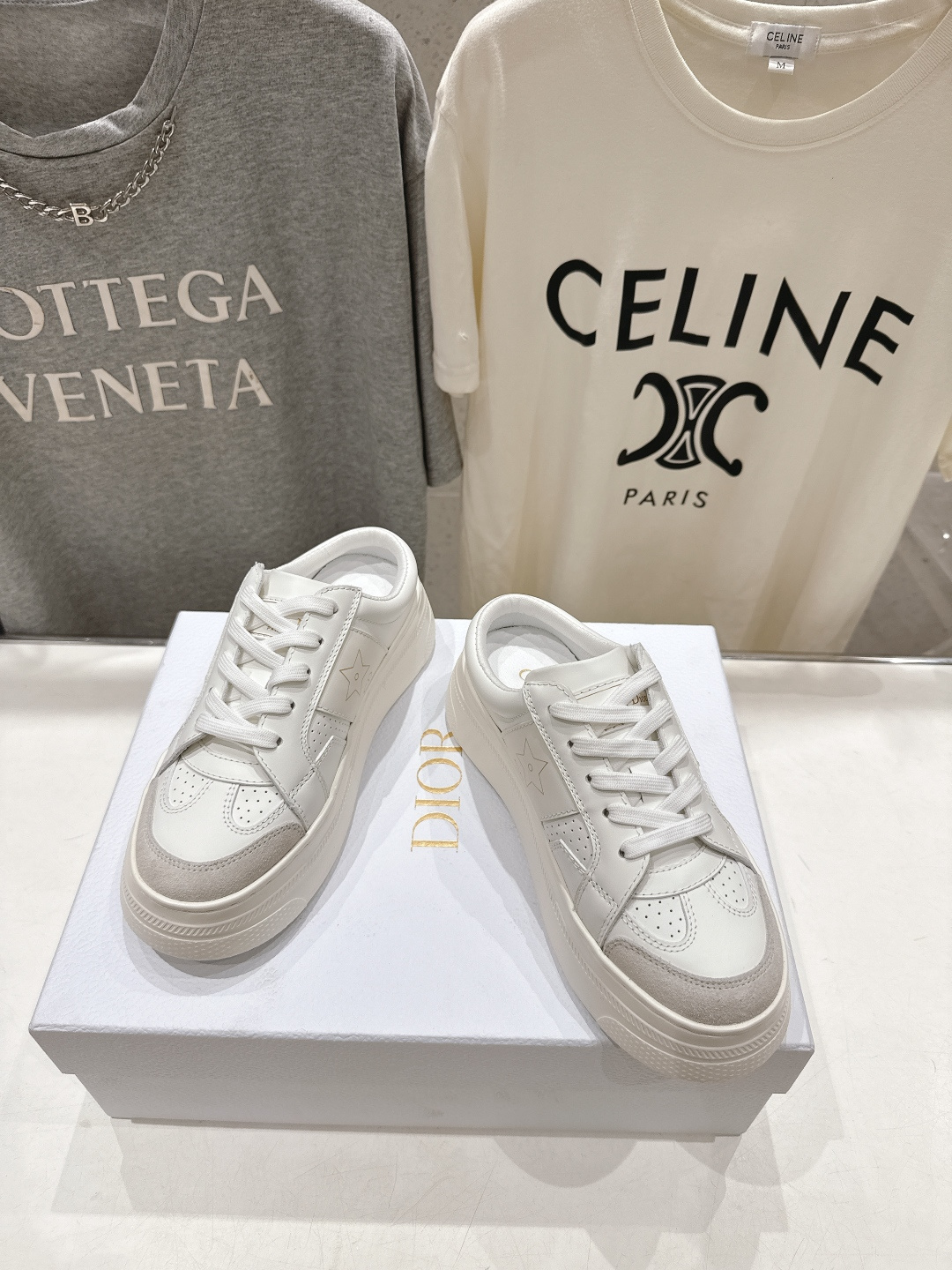 高版本出厂 厚底 Dior*迪奥 Star F019 D家2026ss新款系带厚底休闲鞋半拖小白鞋延续经