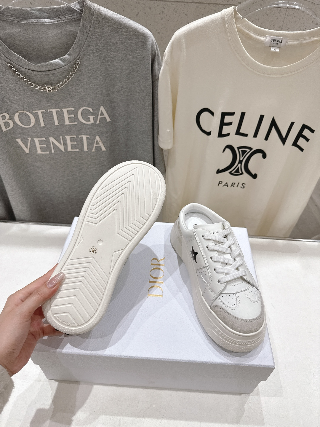 高版本出厂 厚底 Dior*迪奥 Star F019 D家2026ss新款系带厚底休闲鞋半拖小白鞋延续经