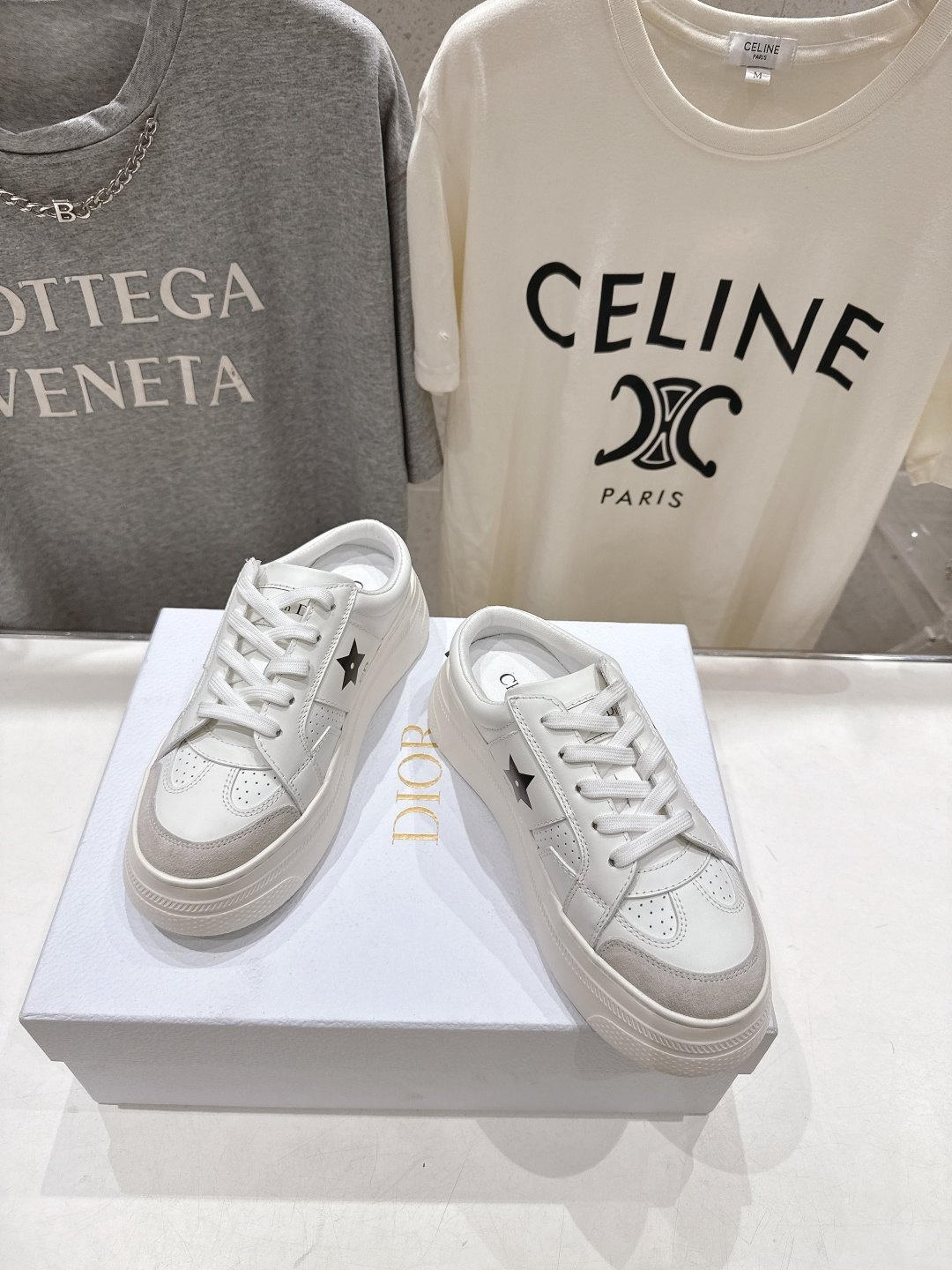 高版本出厂 厚底 Dior*迪奥 Star F019 D家2026ss新款系带厚底休闲鞋半拖小白鞋延续经