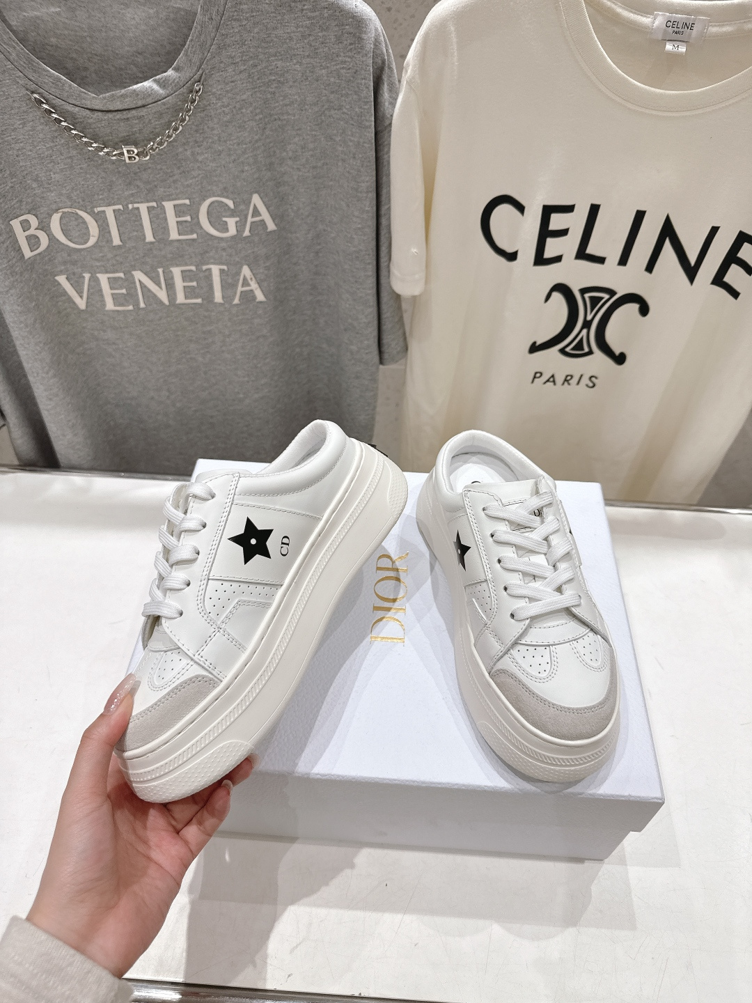 高版本出厂 厚底 Dior*迪奥 Star F019 D家2026ss新款系带厚底休闲鞋半拖小白鞋延续经