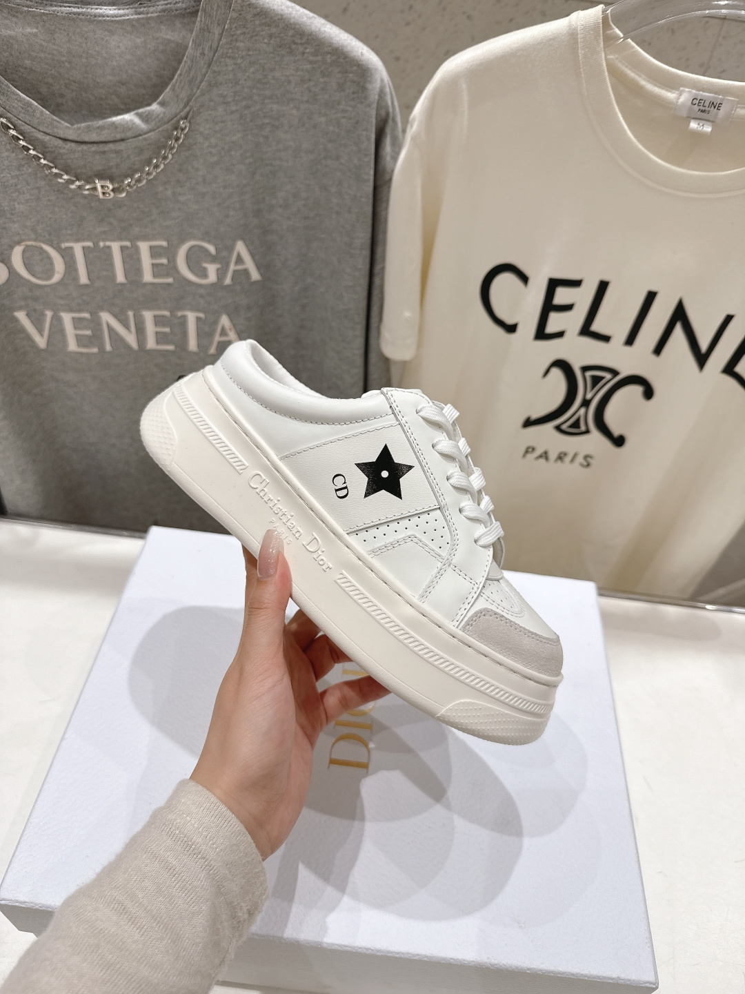 高版本出厂 厚底 Dior*迪奥 Star F019 D家2026ss新款系带厚底休闲鞋半拖小白鞋延续经