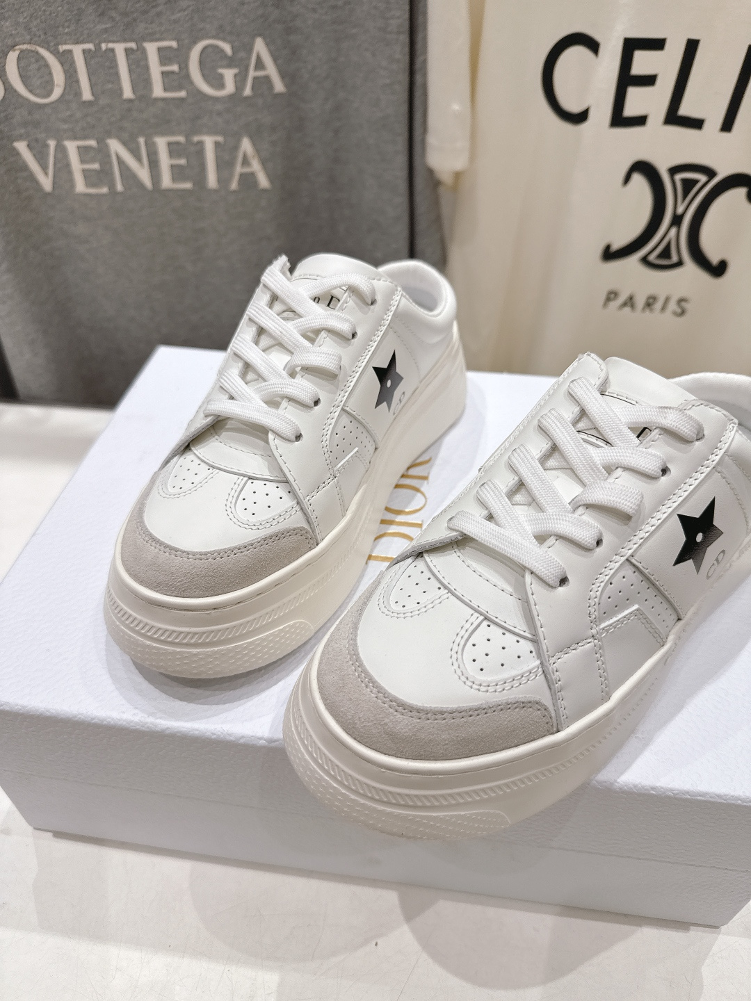 高版本出厂 厚底 Dior*迪奥 Star F019 D家2026ss新款系带厚底休闲鞋半拖小白鞋延续经