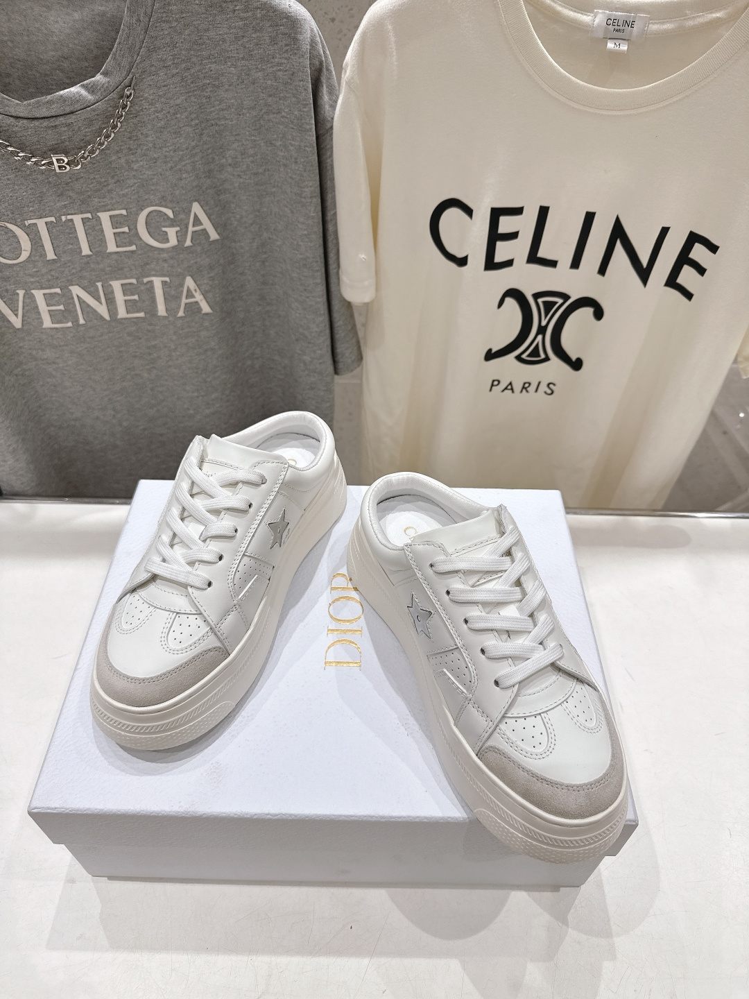 高版本出厂 厚底 Dior*迪奥 Star F019 D家2026ss新款系带厚底休闲鞋半拖小白鞋延续经