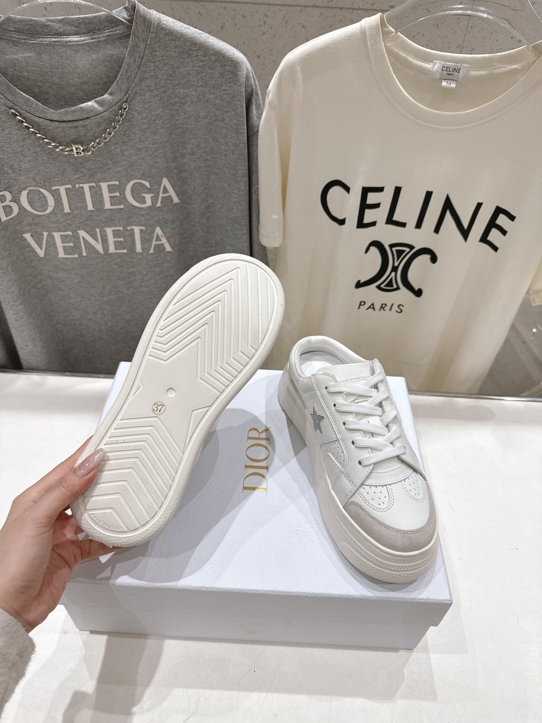 高版本出厂 厚底 Dior*迪奥 Star F019 D家2026ss新款系带厚底休闲鞋半拖小白鞋延续经