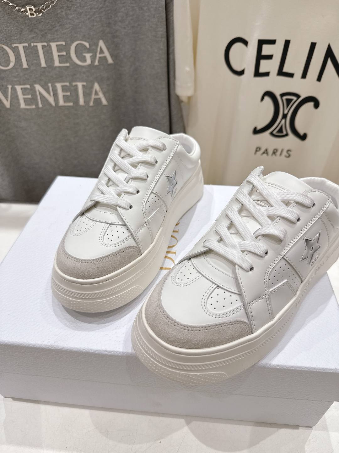 高版本出厂 厚底 Dior*迪奥 Star F019 D家2026ss新款系带厚底休闲鞋半拖小白鞋延续经