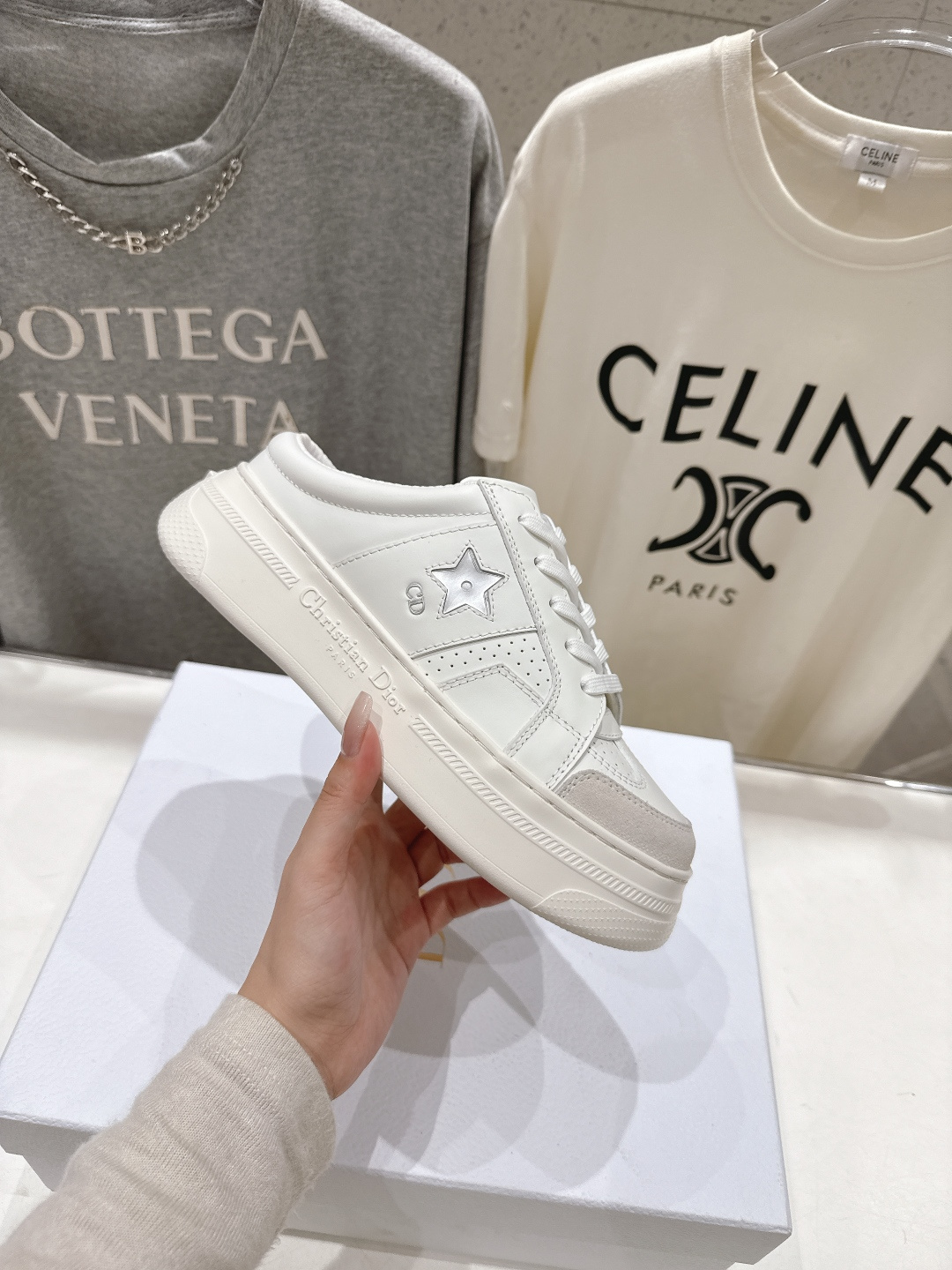 高版本出厂 厚底 Dior*迪奥 Star F019 D家2026ss新款系带厚底休闲鞋半拖小白鞋延续经