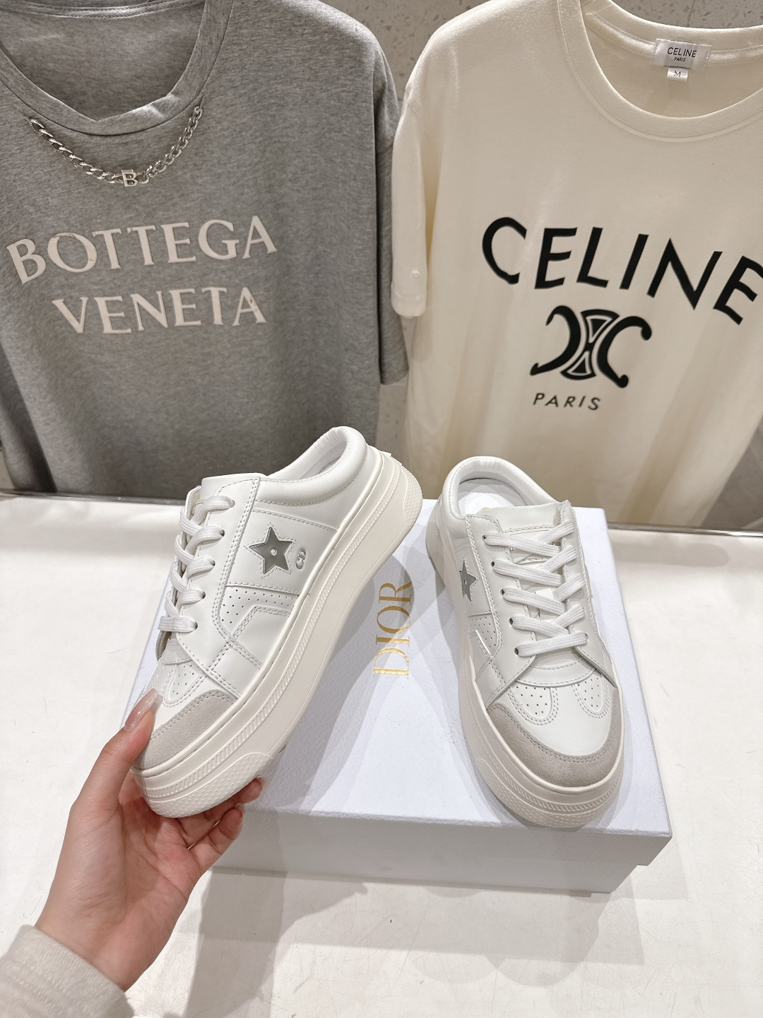 高版本出厂 厚底 Dior*迪奥 Star F019 D家2026ss新款系带厚底休闲鞋半拖小白鞋延续经