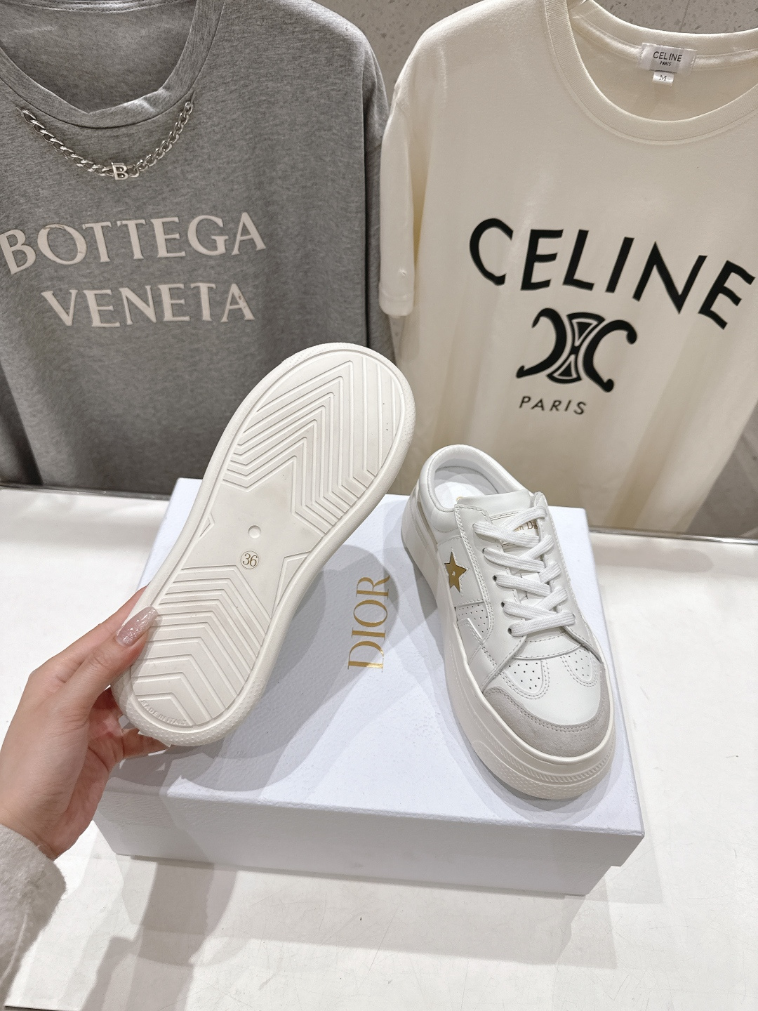 高版本出厂 厚底 Dior*迪奥 Star F019 D家2026ss新款系带厚底休闲鞋半拖小白鞋延续经