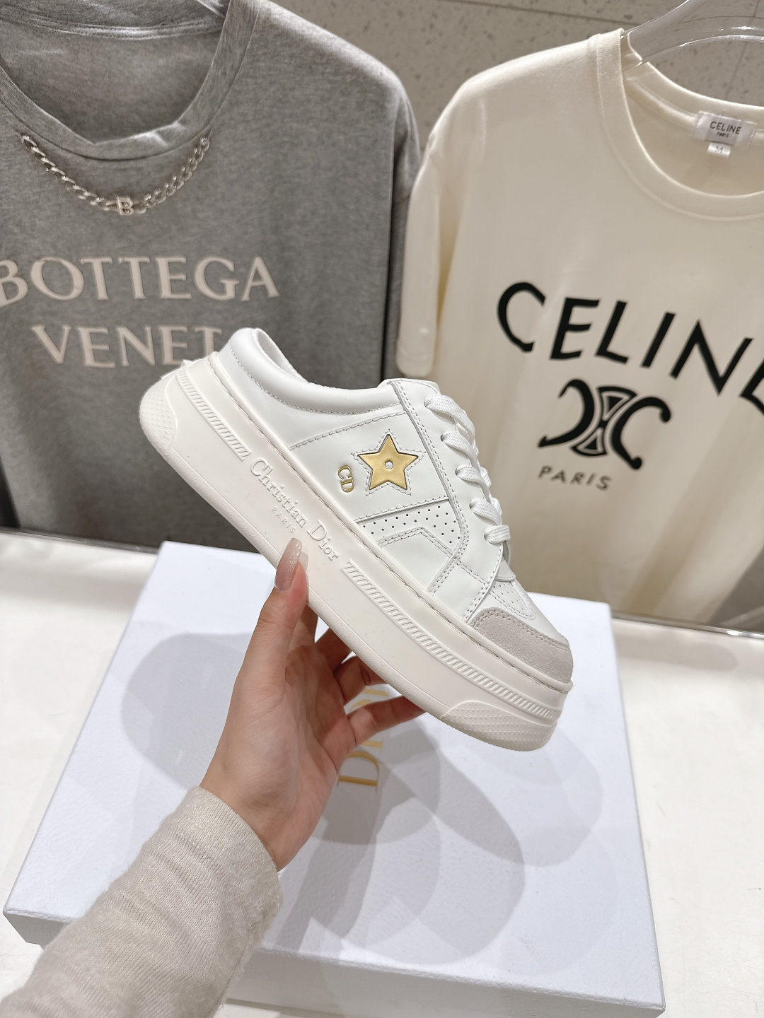 高版本出厂 厚底 Dior*迪奥 Star F019 D家2026ss新款系带厚底休闲鞋半拖小白鞋延续经