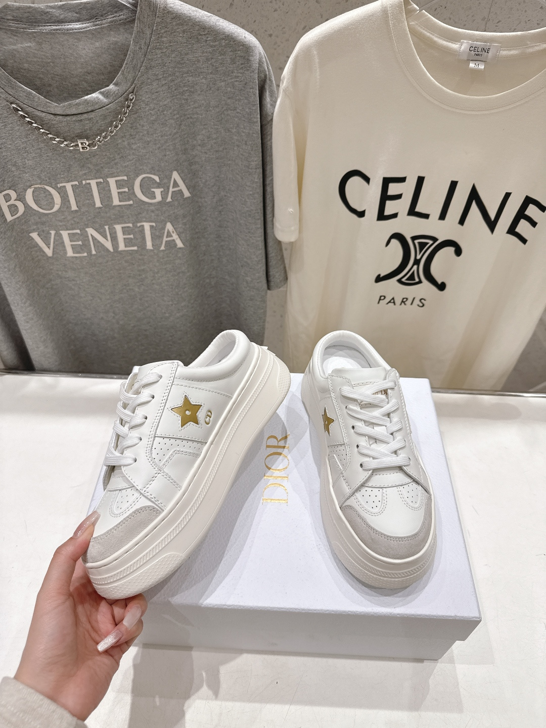 高版本出厂 厚底 Dior*迪奥 Star F019 D家2026ss新款系带厚底休闲鞋半拖小白鞋延续经