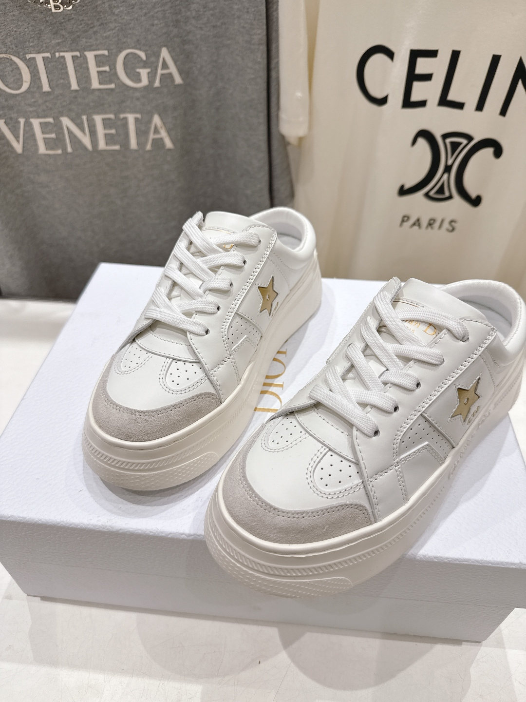 高版本出厂 厚底 Dior*迪奥 Star F019 D家2026ss新款系带厚底休闲鞋半拖小白鞋延续经