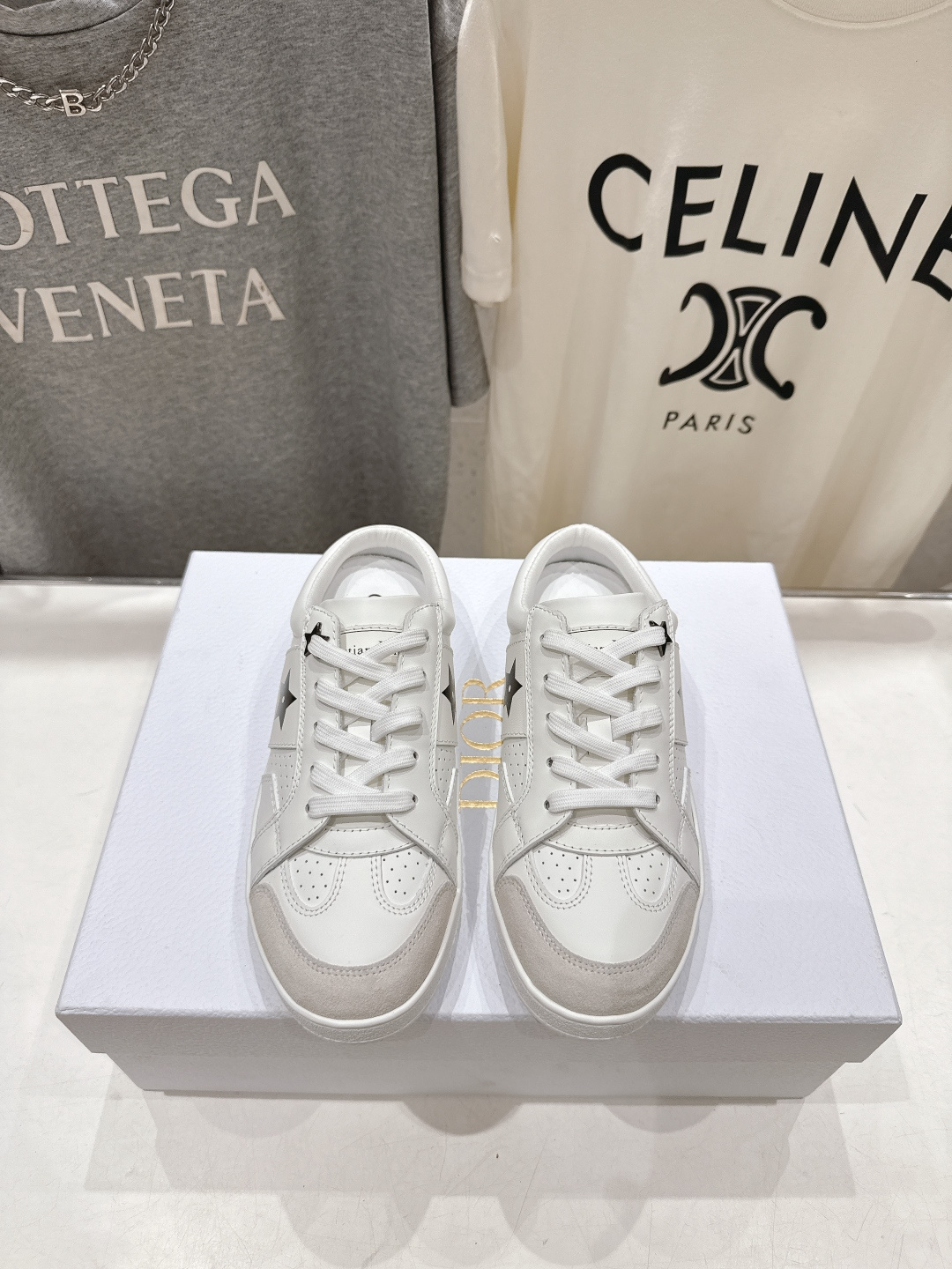 高版本出厂 薄底 Dior*迪奥 Star F019 D家2026ss新款系带平底休闲鞋半拖小白鞋延续经