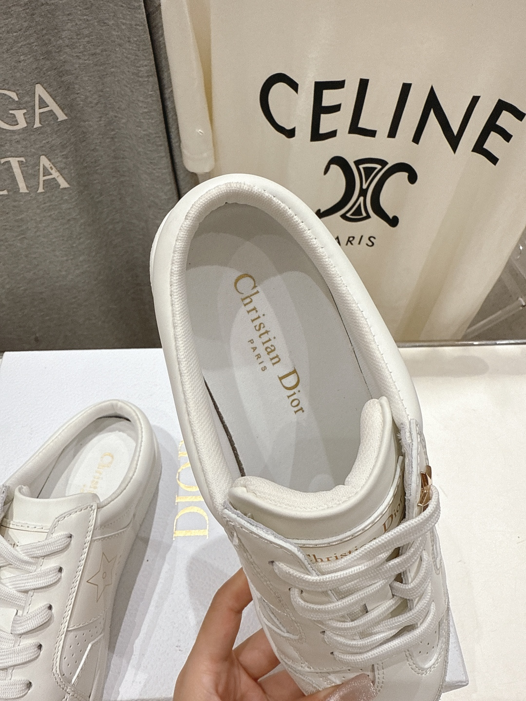 高版本出厂 薄底 Dior*迪奥 Star F019 D家2026ss新款系带平底休闲鞋半拖小白鞋延续经
