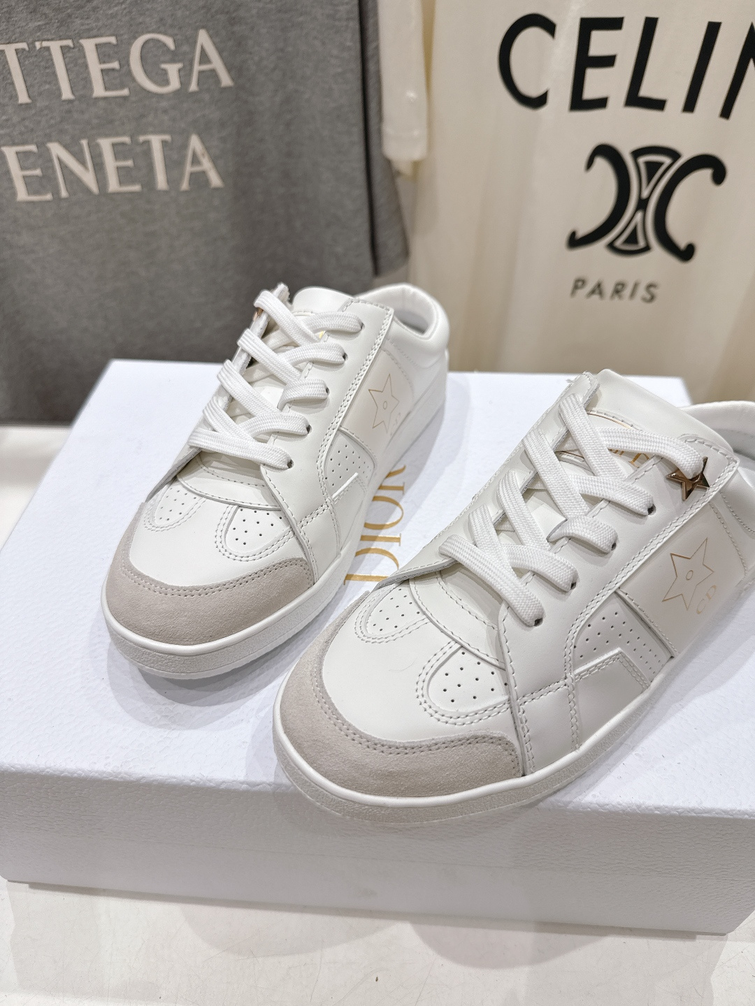 高版本出厂 薄底 Dior*迪奥 Star F019 D家2026ss新款系带平底休闲鞋半拖小白鞋延续经