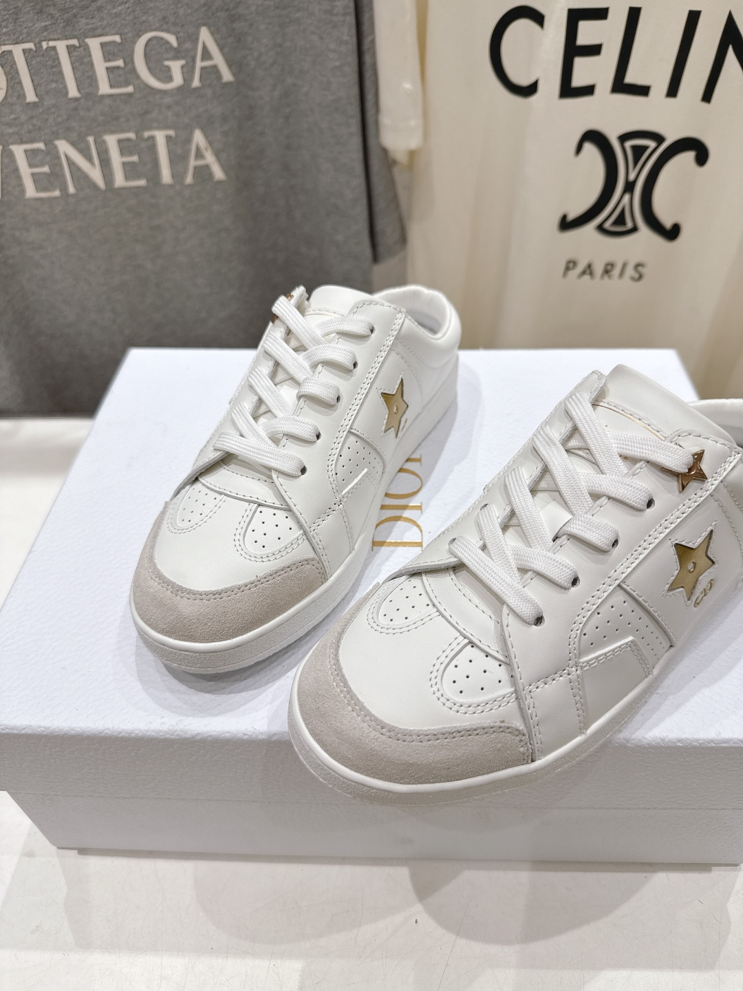 高版本出厂 薄底 Dior*迪奥 Star F019 D家2026ss新款系带平底休闲鞋半拖小白鞋延续经