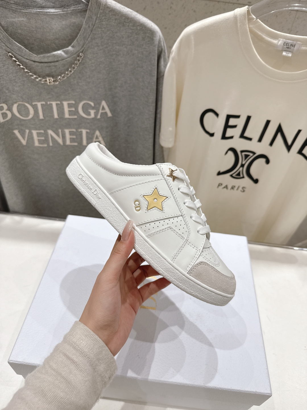 高版本出厂 薄底 Dior*迪奥 Star F019 D家2026ss新款系带平底休闲鞋半拖小白鞋延续经