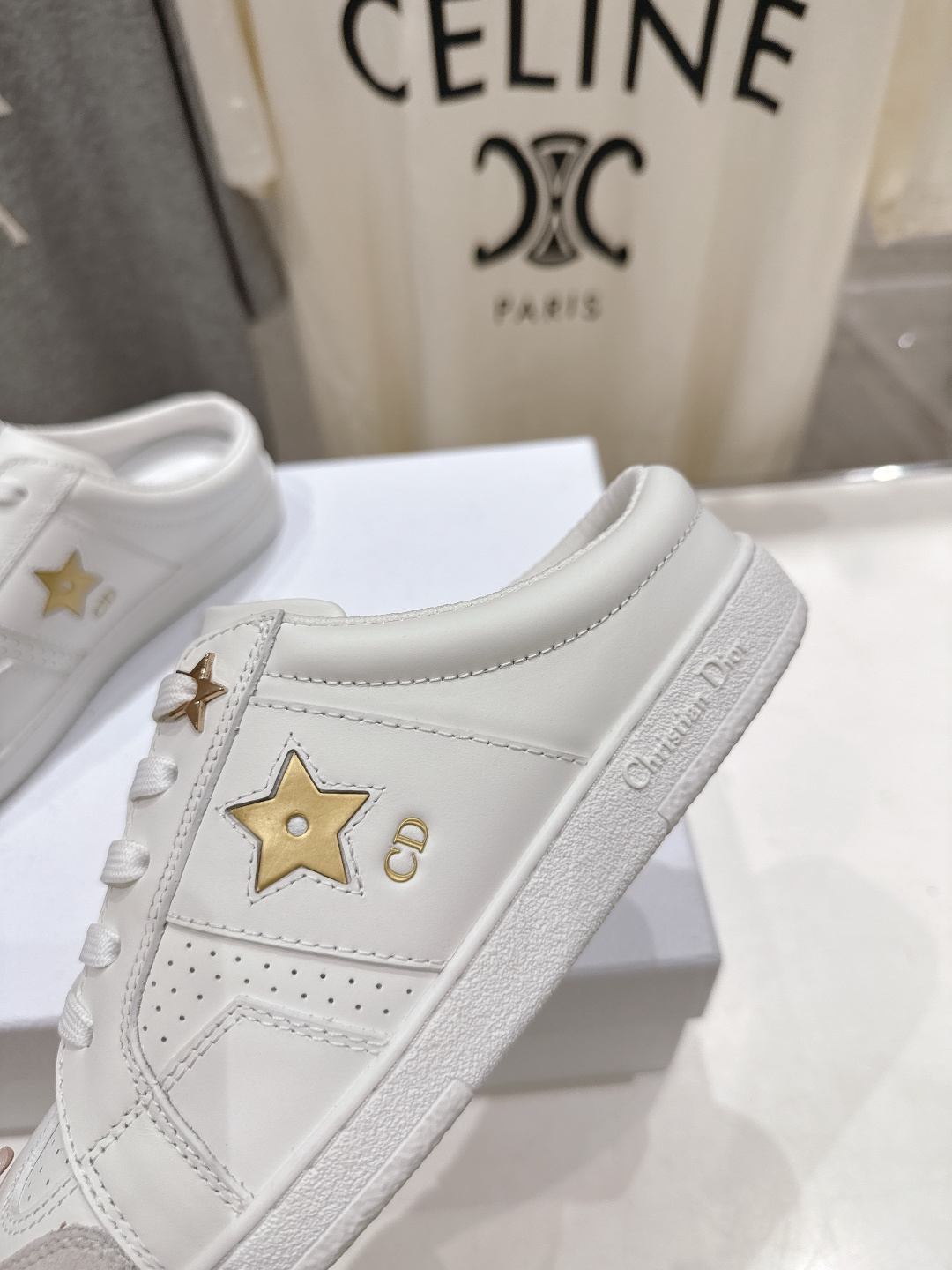 高版本出厂 薄底 Dior*迪奥 Star F019 D家2026ss新款系带平底休闲鞋半拖小白鞋延续经