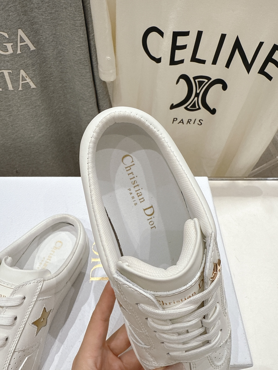 高版本出厂 薄底 Dior*迪奥 Star F019 D家2026ss新款系带平底休闲鞋半拖小白鞋延续经