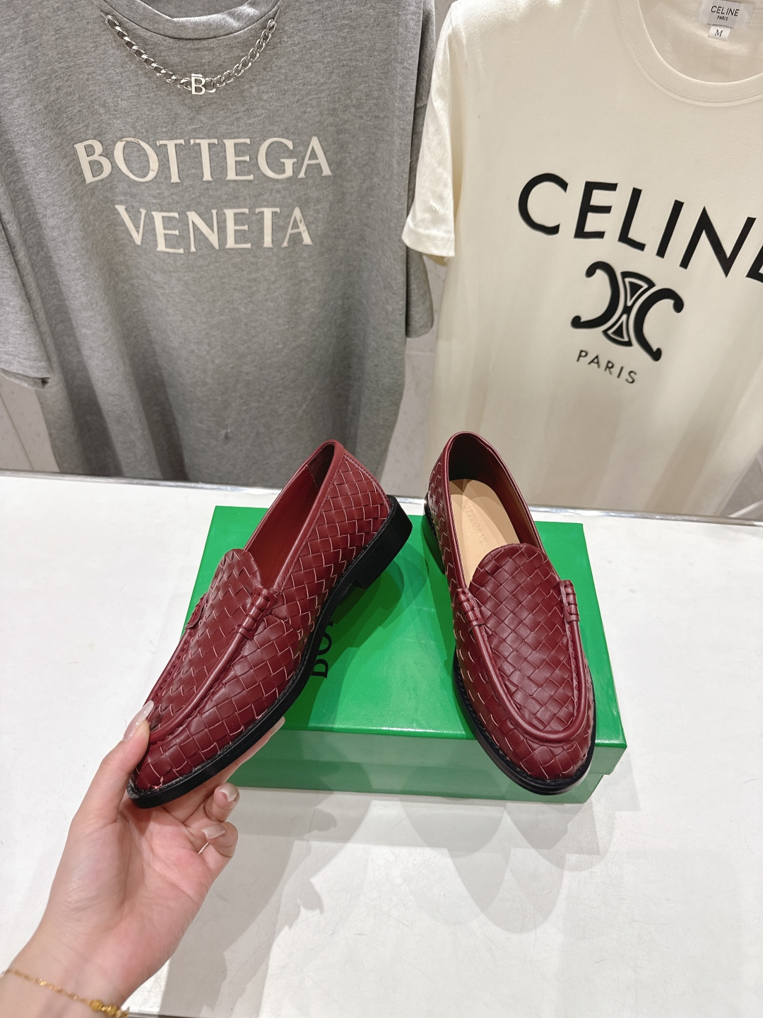 高版本出厂 Bottega Veneta/BV F065 2026ss新款真皮手工编织 金色五金结绳扣件